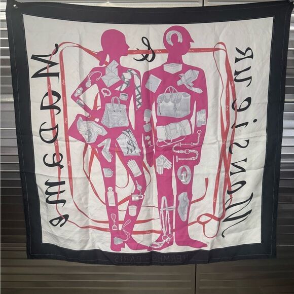 Hermès Monsieur & Madame Silk Scarf Large - Picture 11 of 12